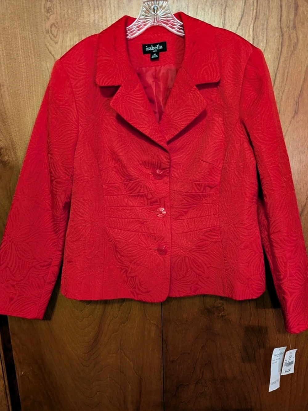 isabella suits Red Textured Blazer